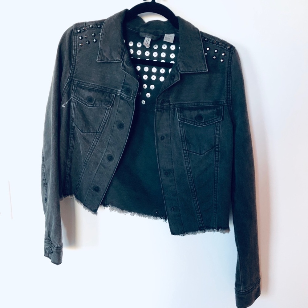 Like🆕 H&M Studded Open Denim Jacket
